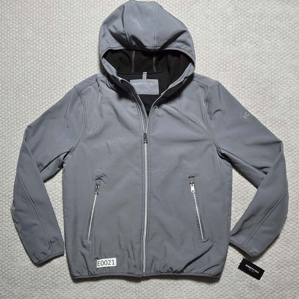 Kenneth Cole New York Men's Softshell Hooded Windbreaker Jacket